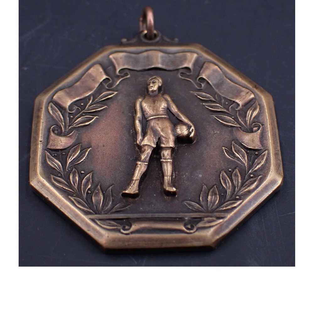 Vintage Bronze Medal Boys Basketball Engraved 1st Employed Boys C 1917 1 7/8"